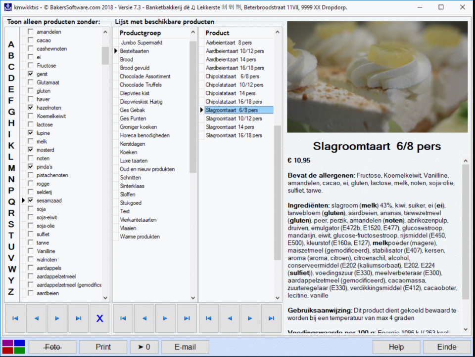 Bakers Labelling Software Software - 1