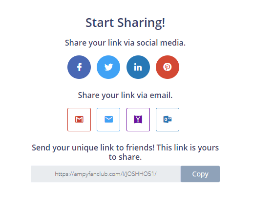 Add an instant share widget on individual portals or directly onto your own site.