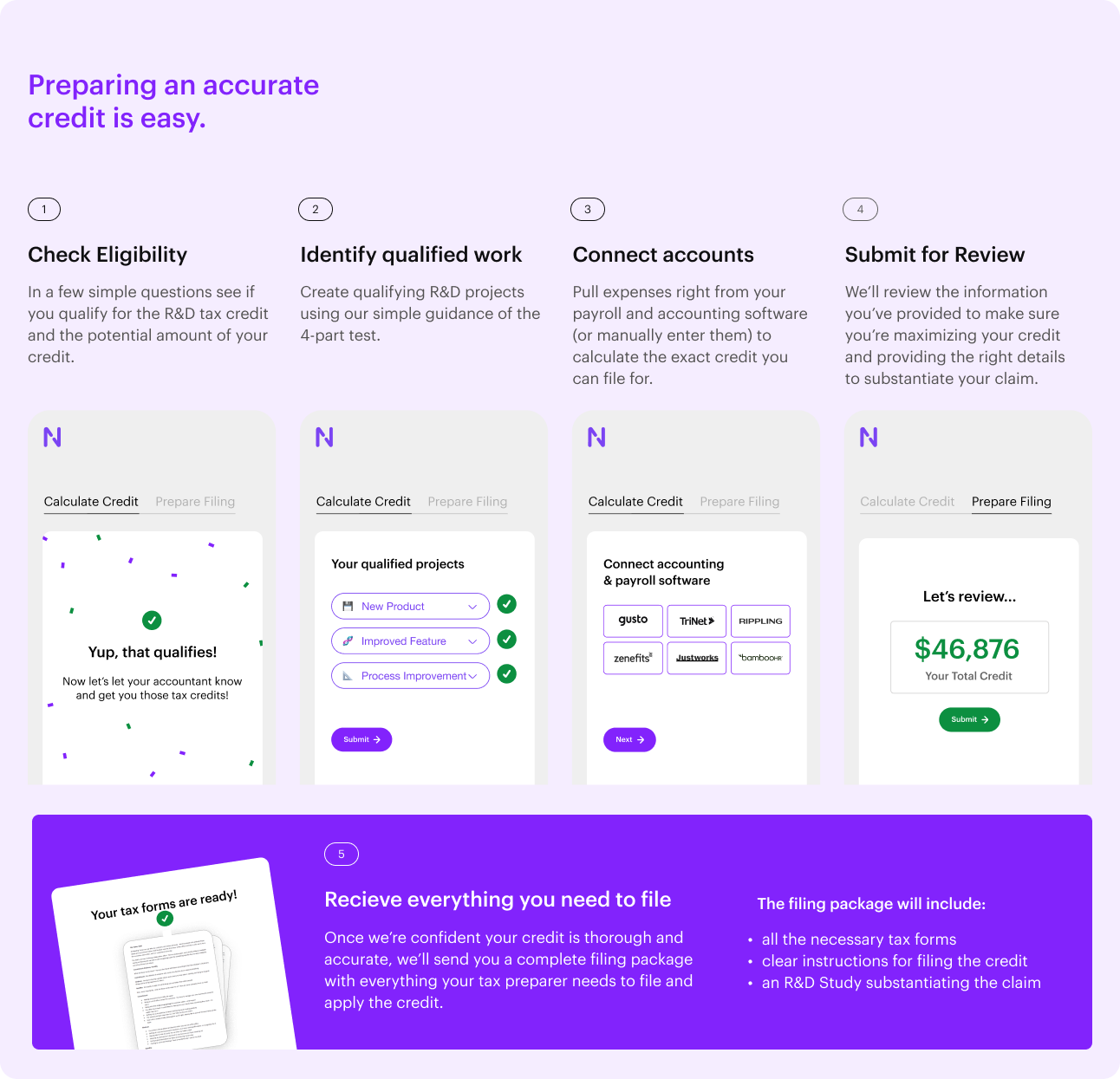 neo.tax screenshot: Working with Neo.Tax
