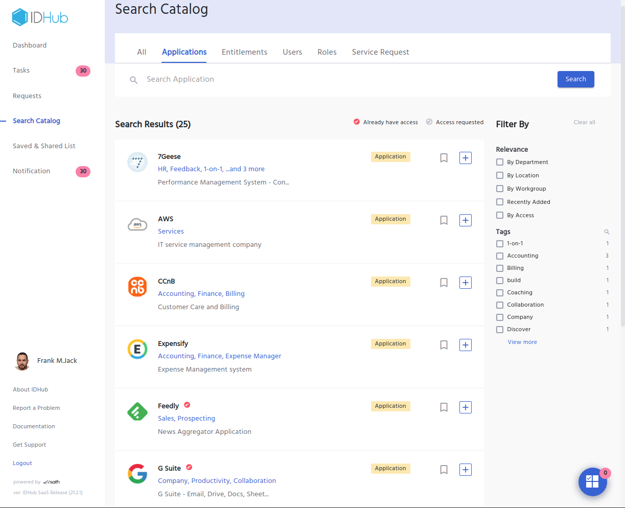 Search Catalog Page. Search for all active organizational resources.