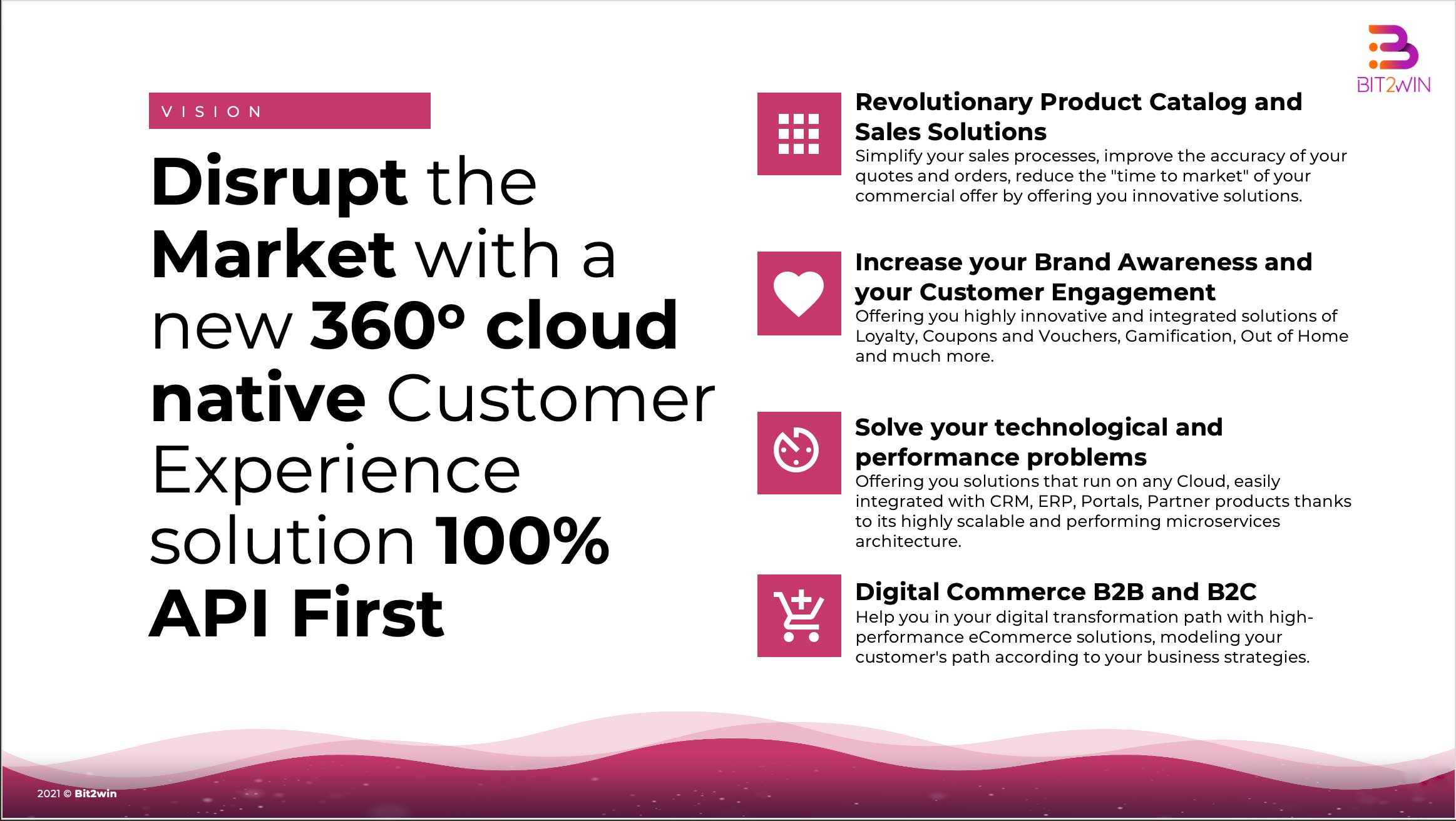 Bit2win CPQ software is a cloud Configure, Price and Quote solution that addresses key vertical industry needs and provide innovative customer experience. It automates and digitalizes end-to-end processes.