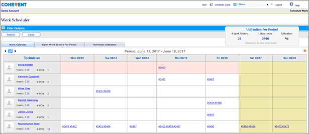 Coherent Software - Preventative maintenance can be scheduled