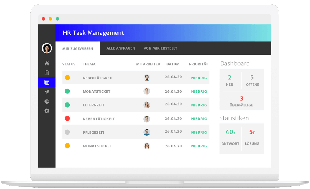 Haufe People Operations Plattform screenshot: Haufe People Operations Plattform manage tasks