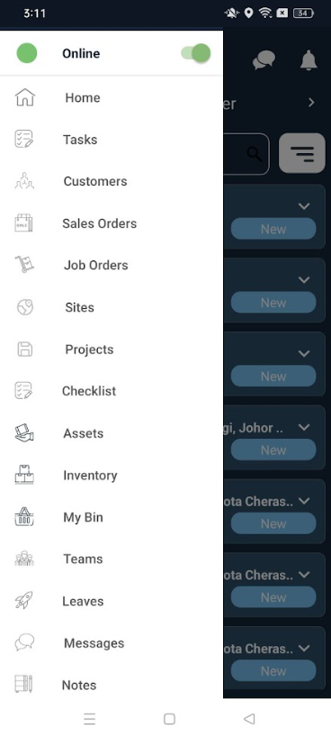 FieldEx screenshot: Sample Home Page