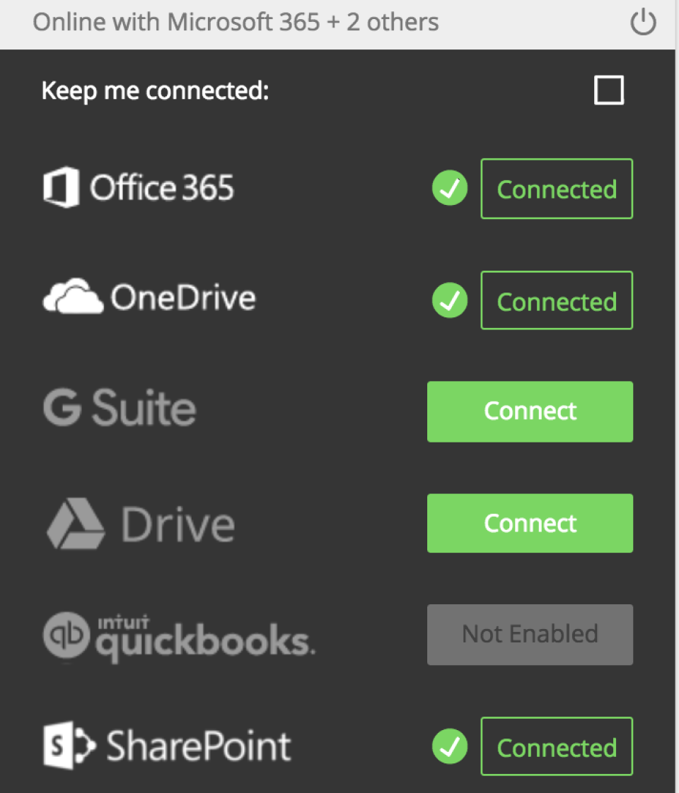Connections with cloud storage solutions allows users to secure and share files
