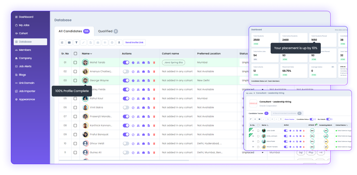 LineupX Software - Admin Page- Applicant Tracking