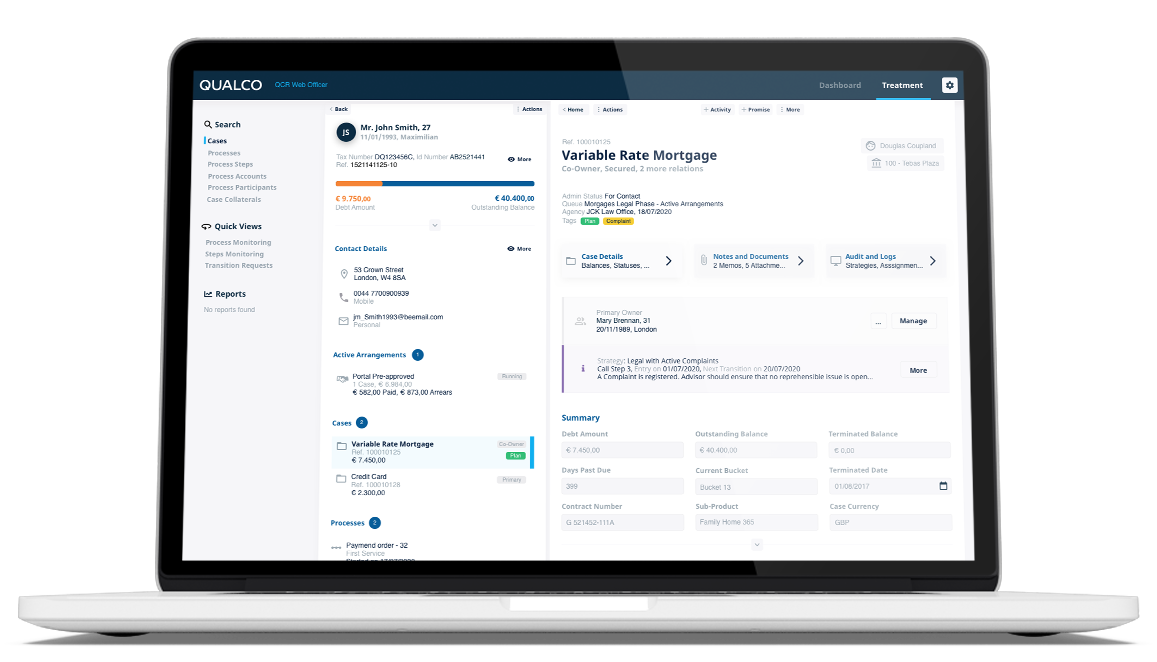 QUALCO Collections & Recoveries  screenshot: Qualco Collections & Recoveries
