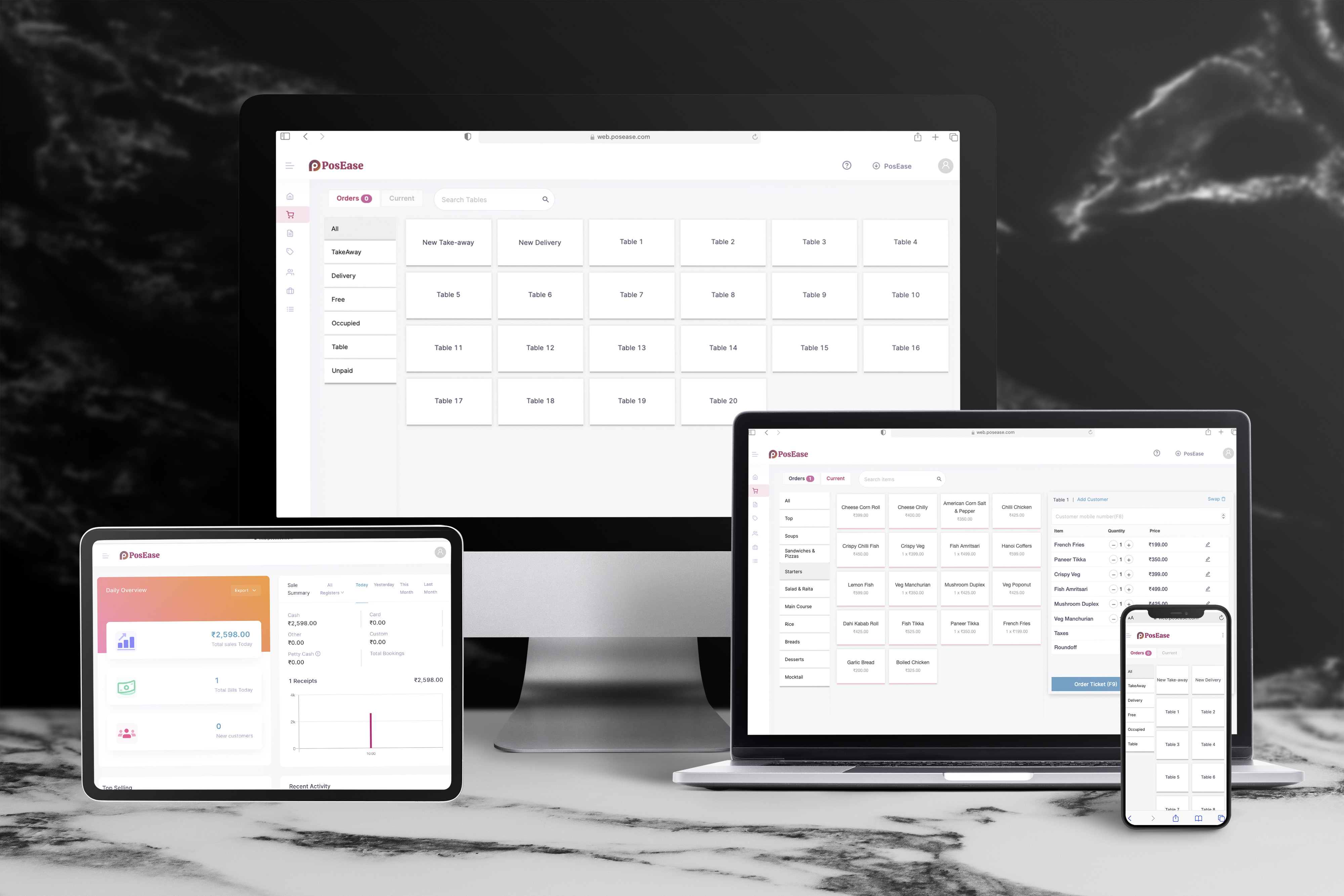 PosEase screenshot: Best pos for restaurant