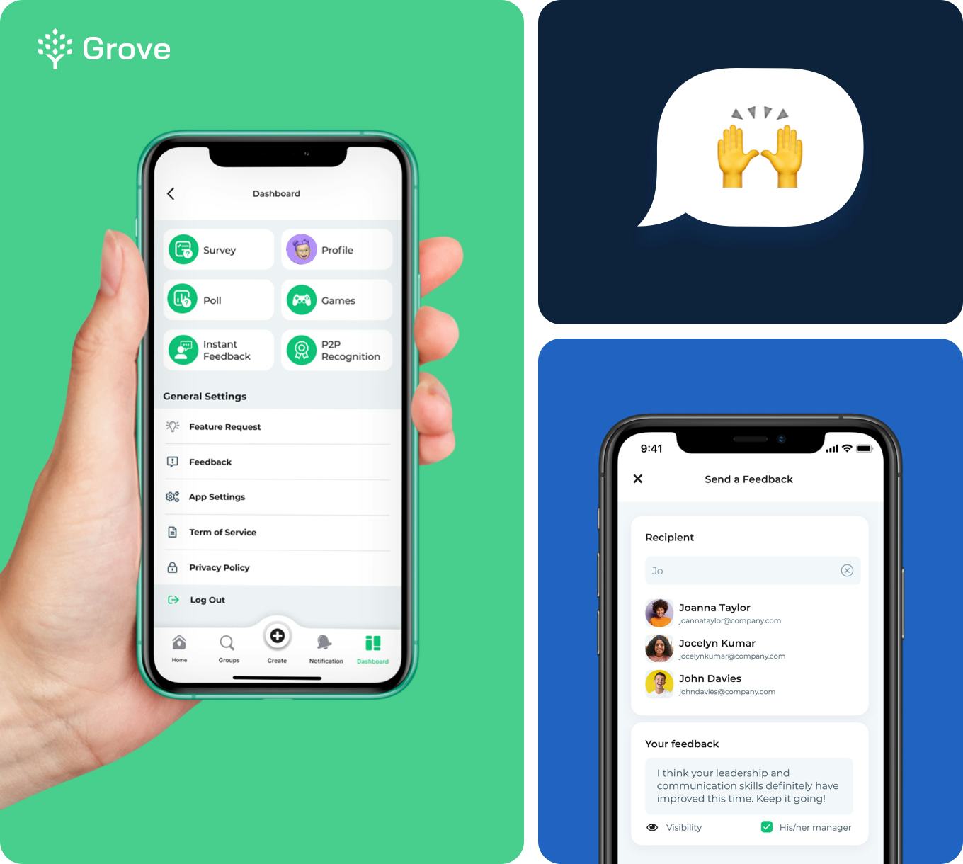 Grove HR Software - Employee Engagement App