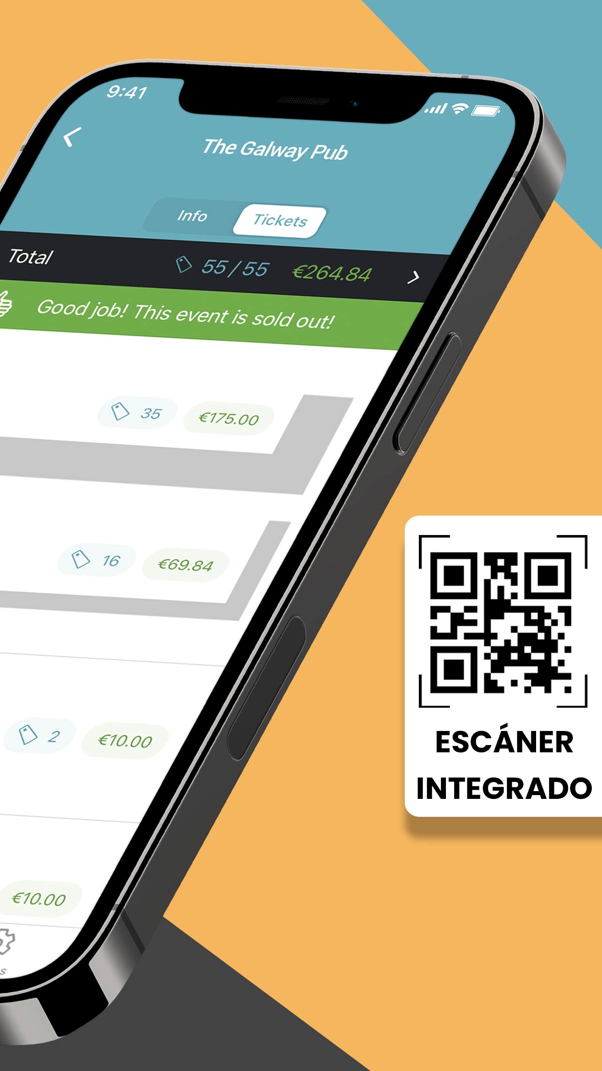 Validate your event tickets with our integrated QR scanner