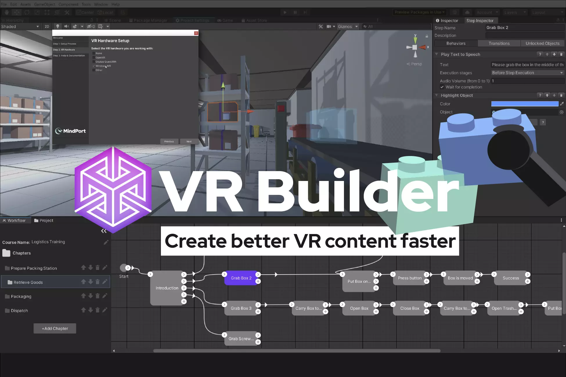 VR Builder workflow editor