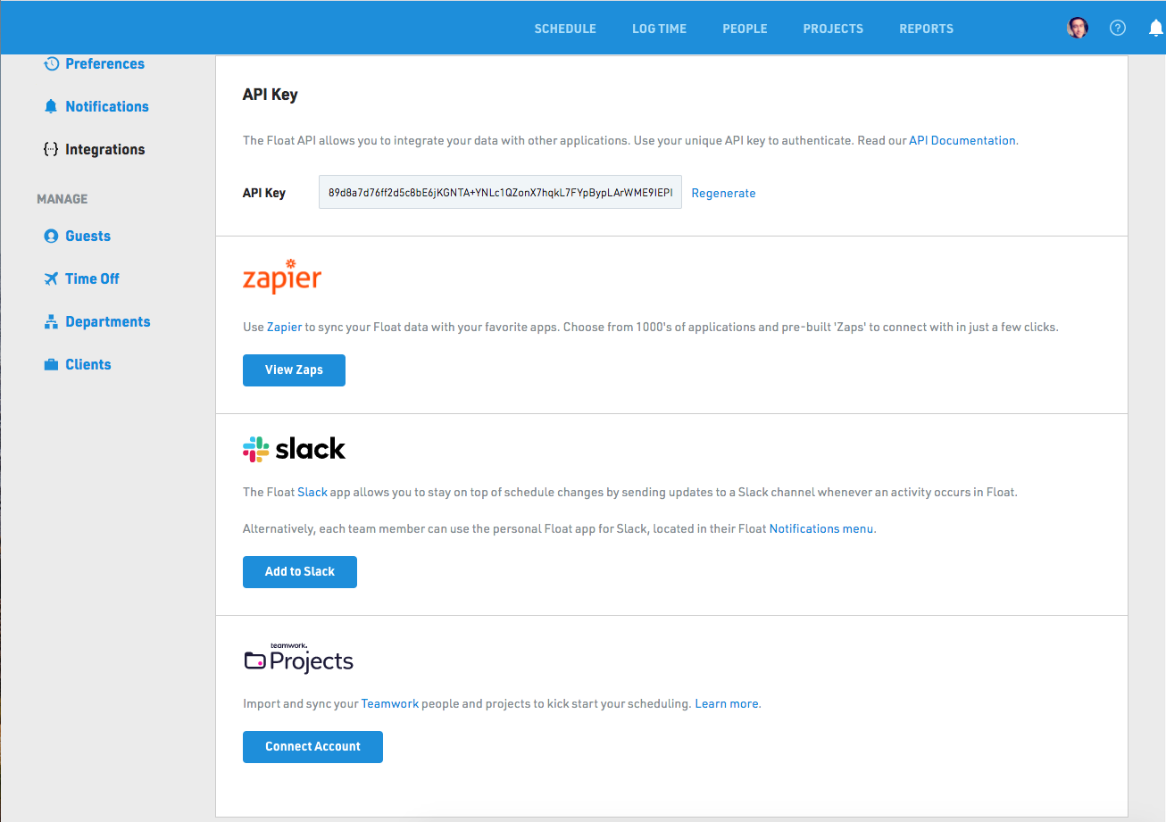 Float integrations