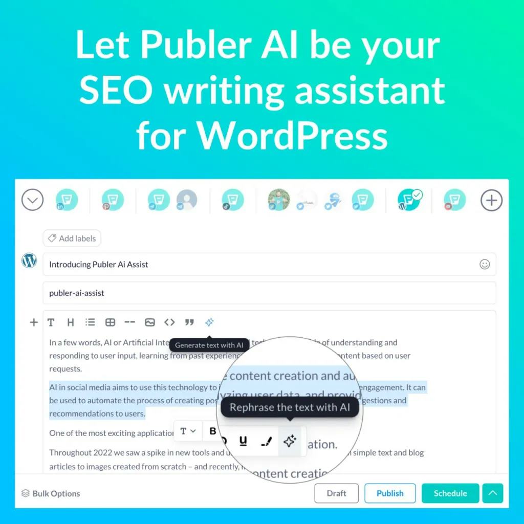 Publer AI Assist Software - 2