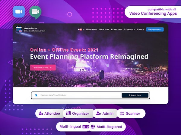 Eventmie Pro screenshot: Eventmie Pro - Online Event Ticketing System