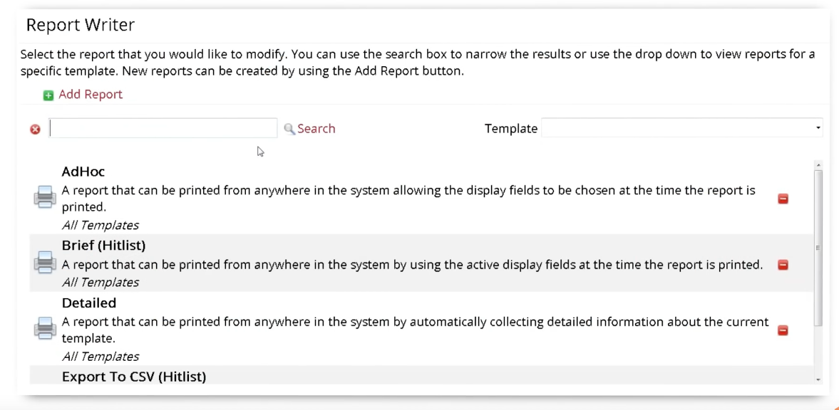 Argus Software - Generate reports using templates or from scratch and export them in CSV format