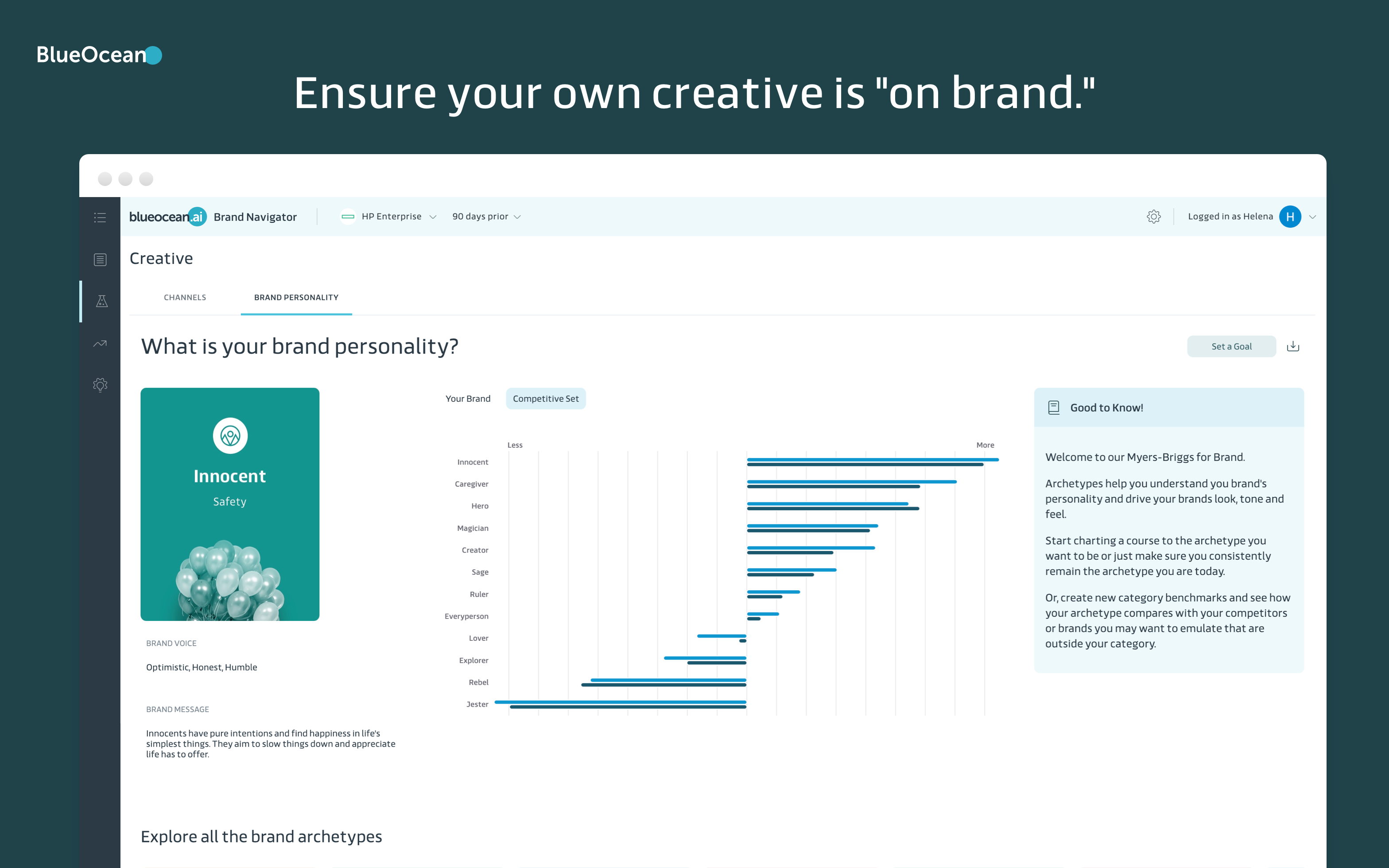 Ensure your own creative is 'on brand.'