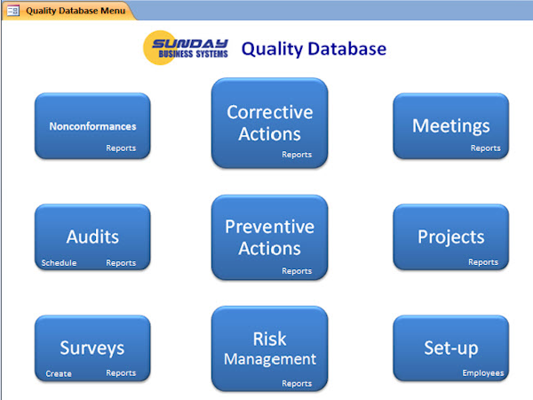 SBS Quality Database Logiciel - 2