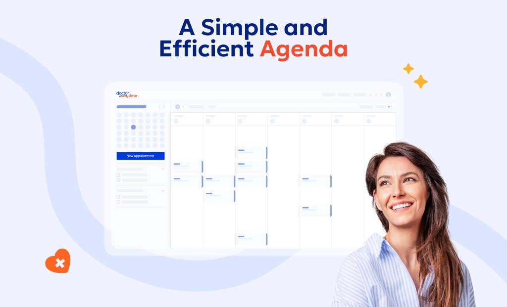 doctoranytime Software - The unique features of the online agenda helps practitioners manage appointments the way they would like and have all the information they need in one place. Reduce no-shows with automatic reminders and smart booking rules.