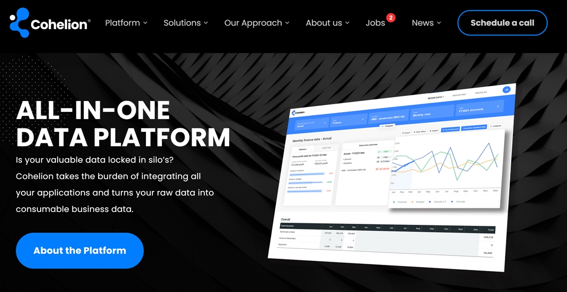 Cohelion Data Platform screenshot