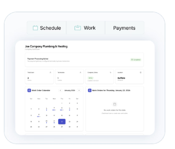 Service Hub screenshot: Service Hub scheduling