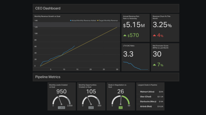 CEO dashboard example
