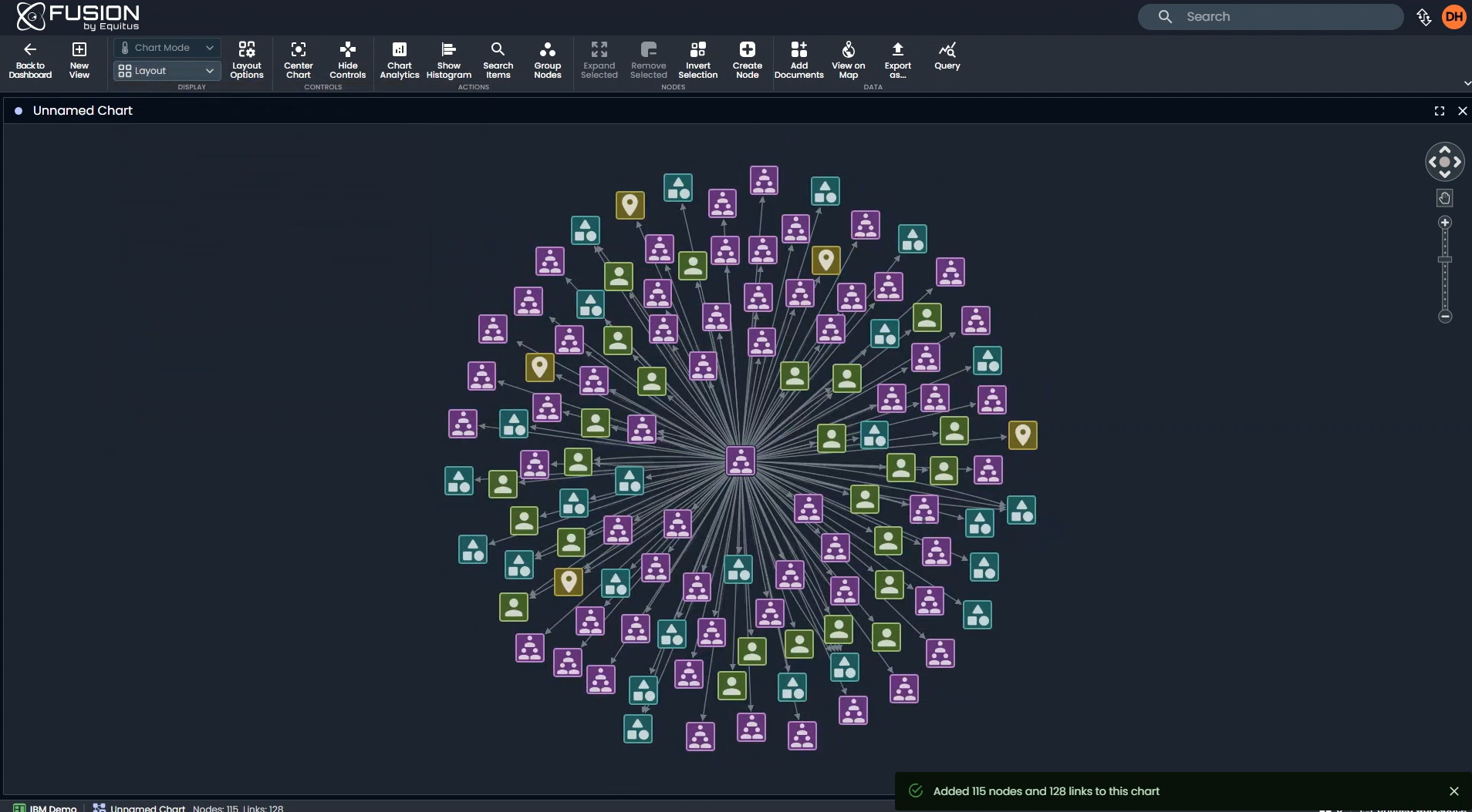 KGNN screenshot: Visualizing KGNN’s Auto-Generated Knowledge Graph with Default Ontology. 