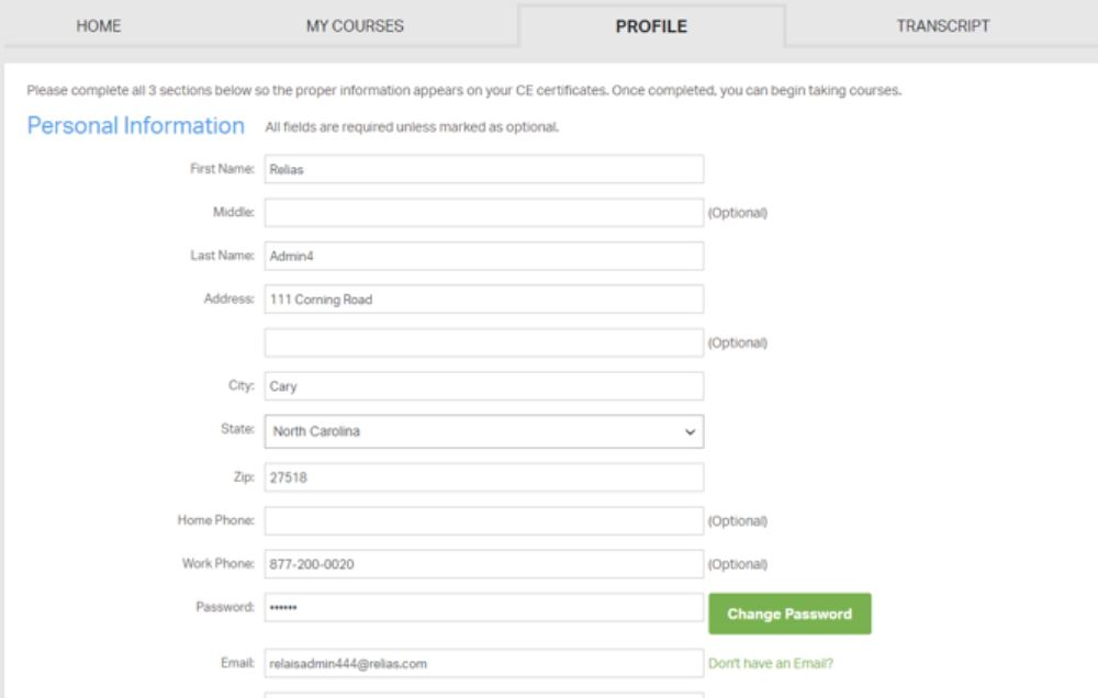 CE Direct personal information