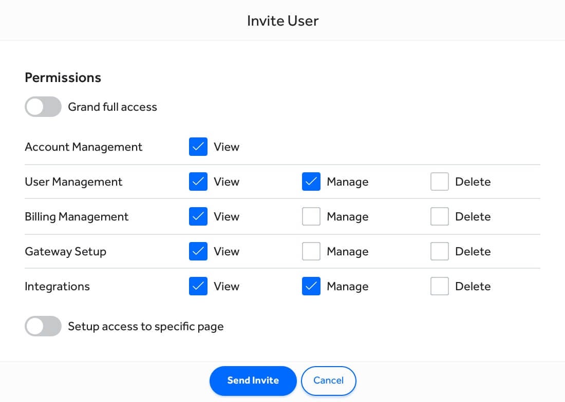 TicketSpice Software - User Permissions