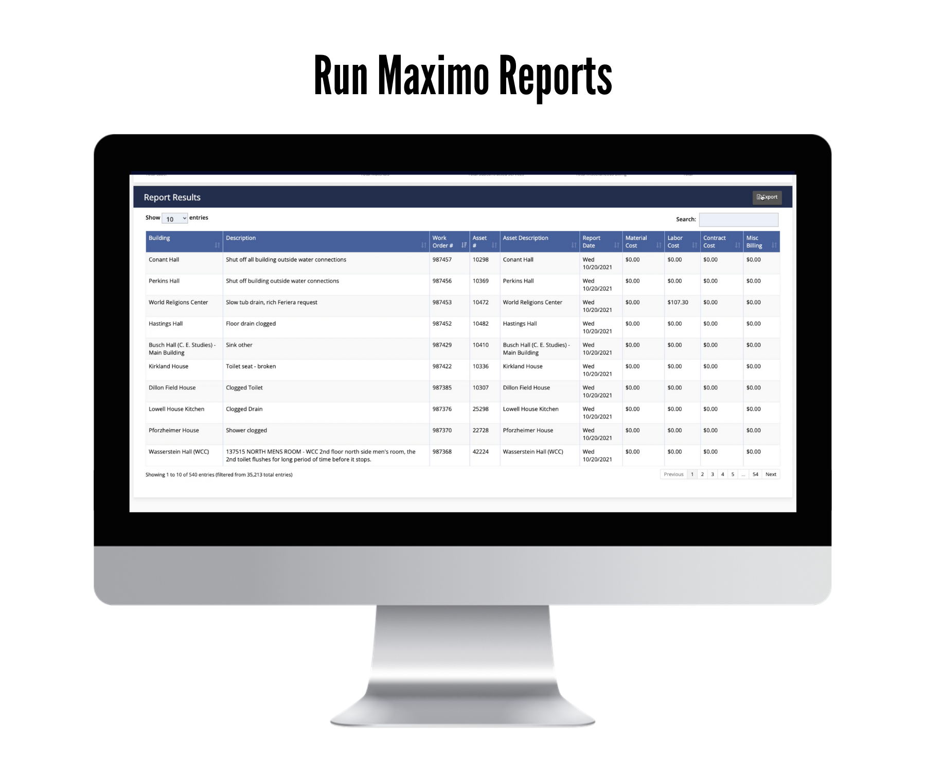 EZMaxInsight Run Maximo Reports