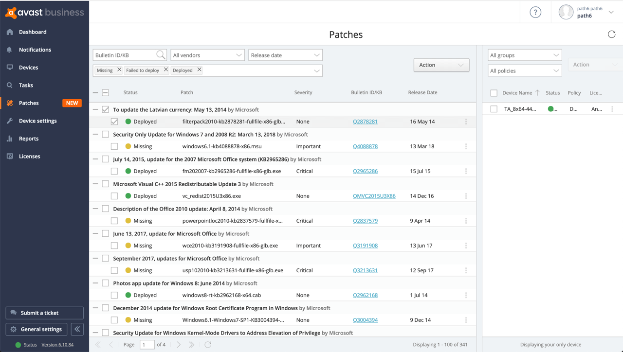 avast business patch management