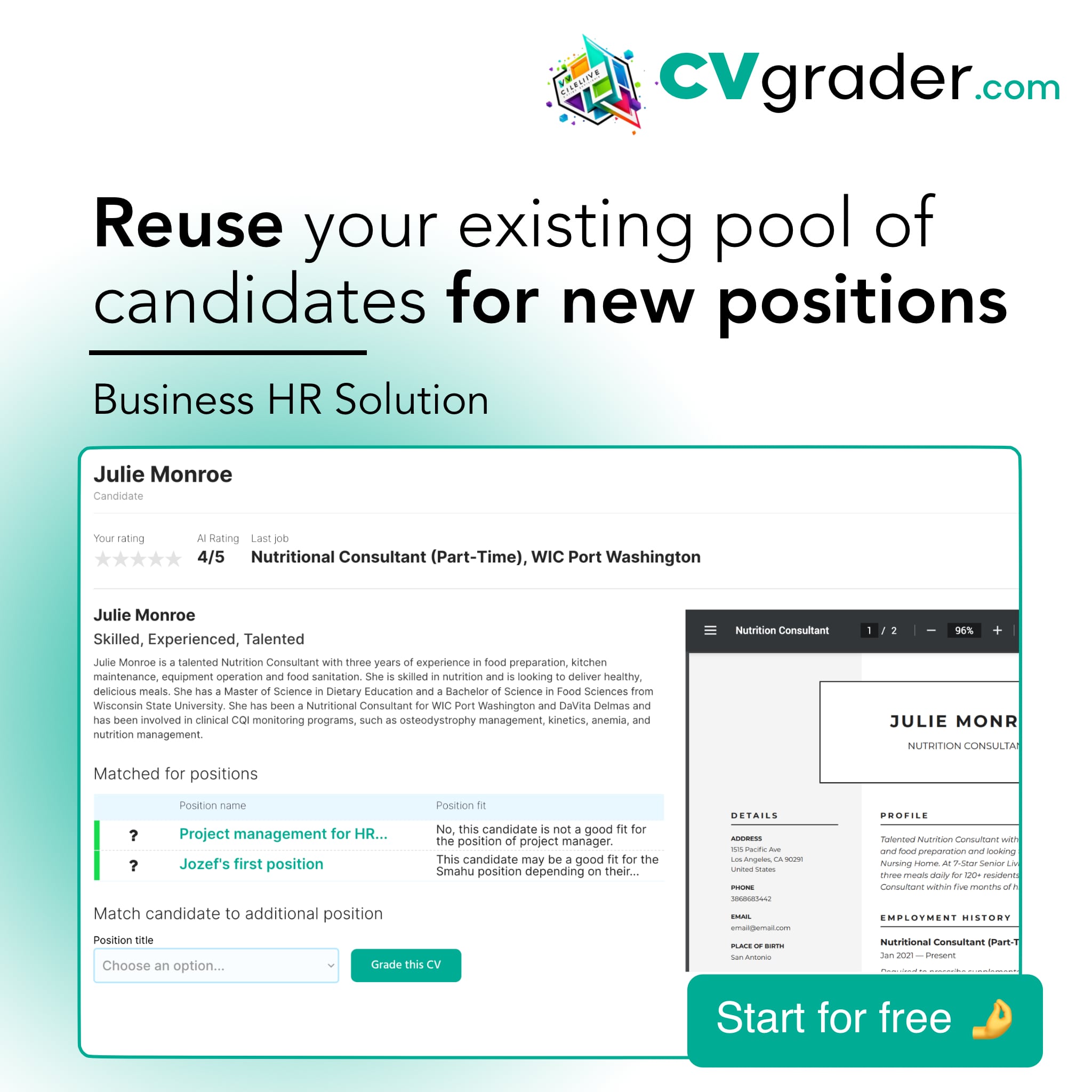 Reuse your existing pool of candidates for new position