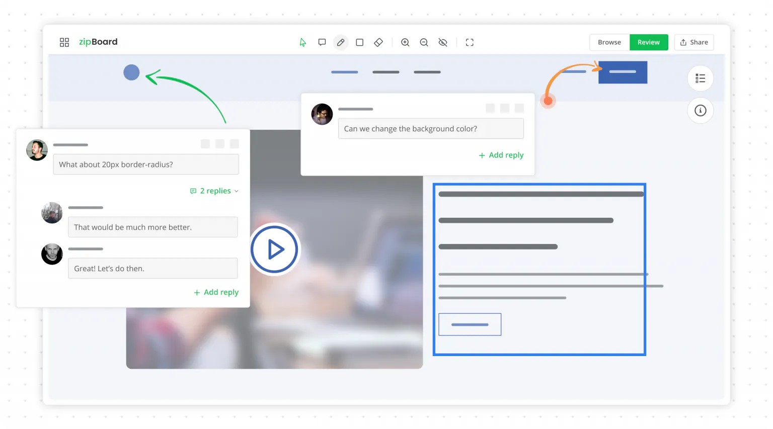 Review web pages with zipBoard