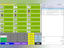 HireHop Software - HireHop's simple POS interface. An optional easy to use cash register touch screen interface