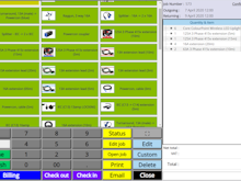 HireHop Software - HireHop's simple POS interface. An optional easy to use cash register touch screen interface