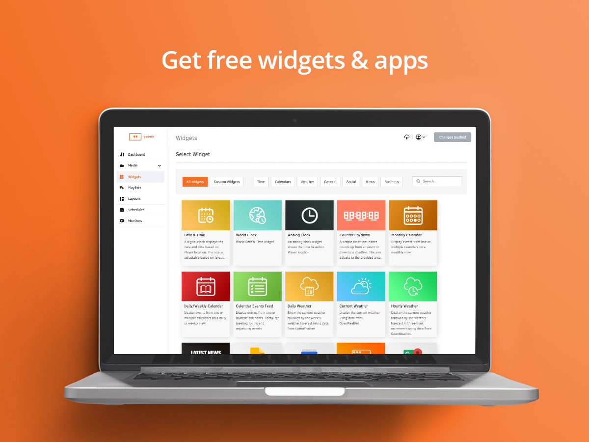 Yodeck Software - 50+ Free widgets and apps.