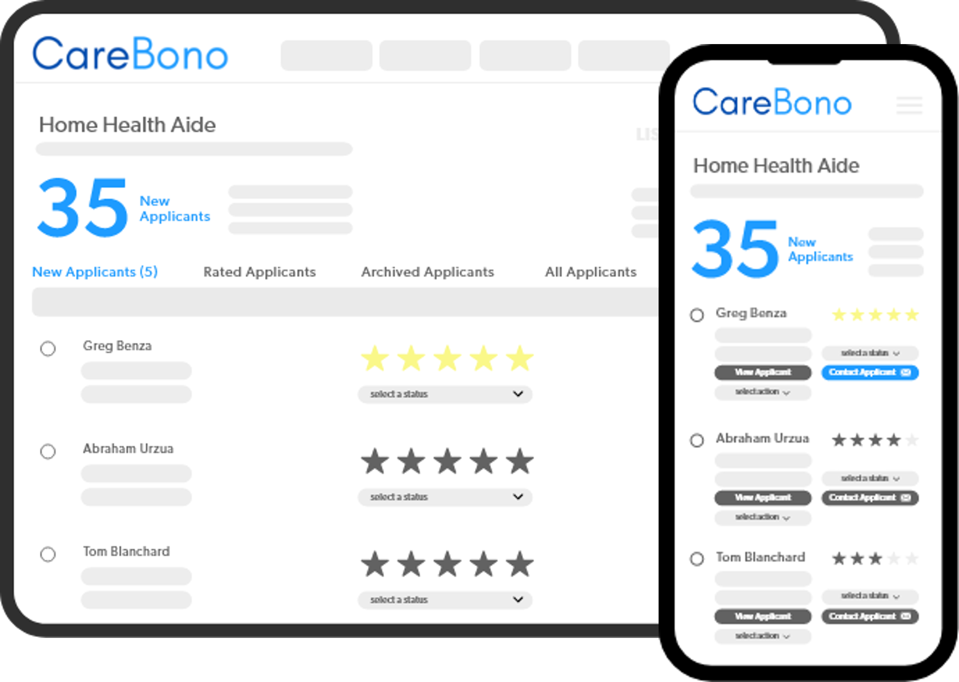 CareBono screenshot: Access CareBono from your desktop or phone