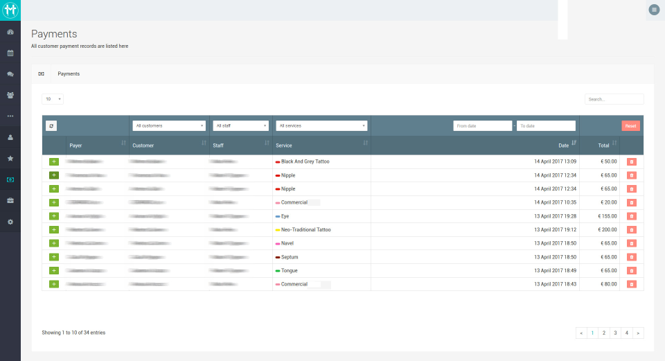 iTattoo  screenshot: iTattoo payments