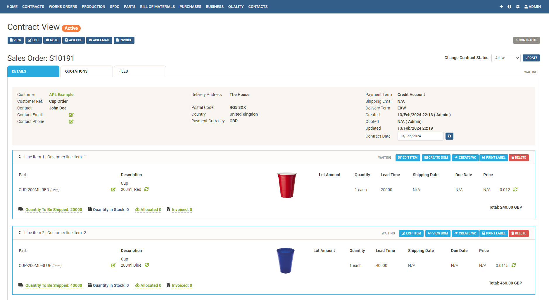 Fraction ERP Software - Quickly create quotes and manage your sales orders.