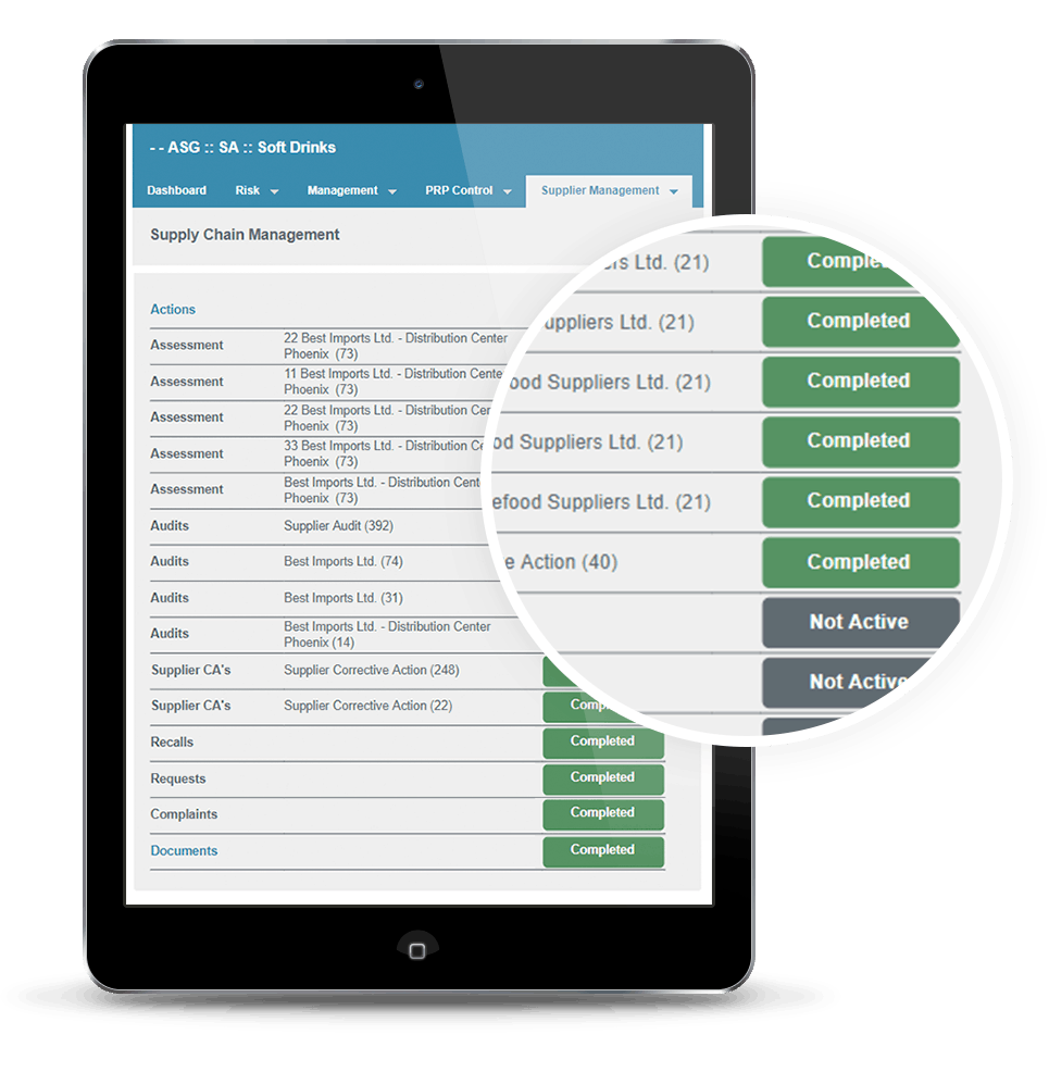 Safefood 360° Software - 4