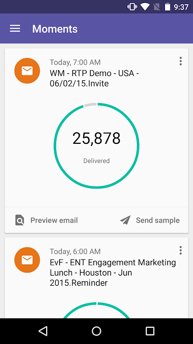 Marketo Engage Software - Marketo Moments app - email tracking