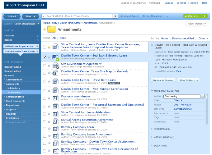 NetDocuments email integration