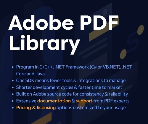 Why Developers Depend on Adobe PDF Library