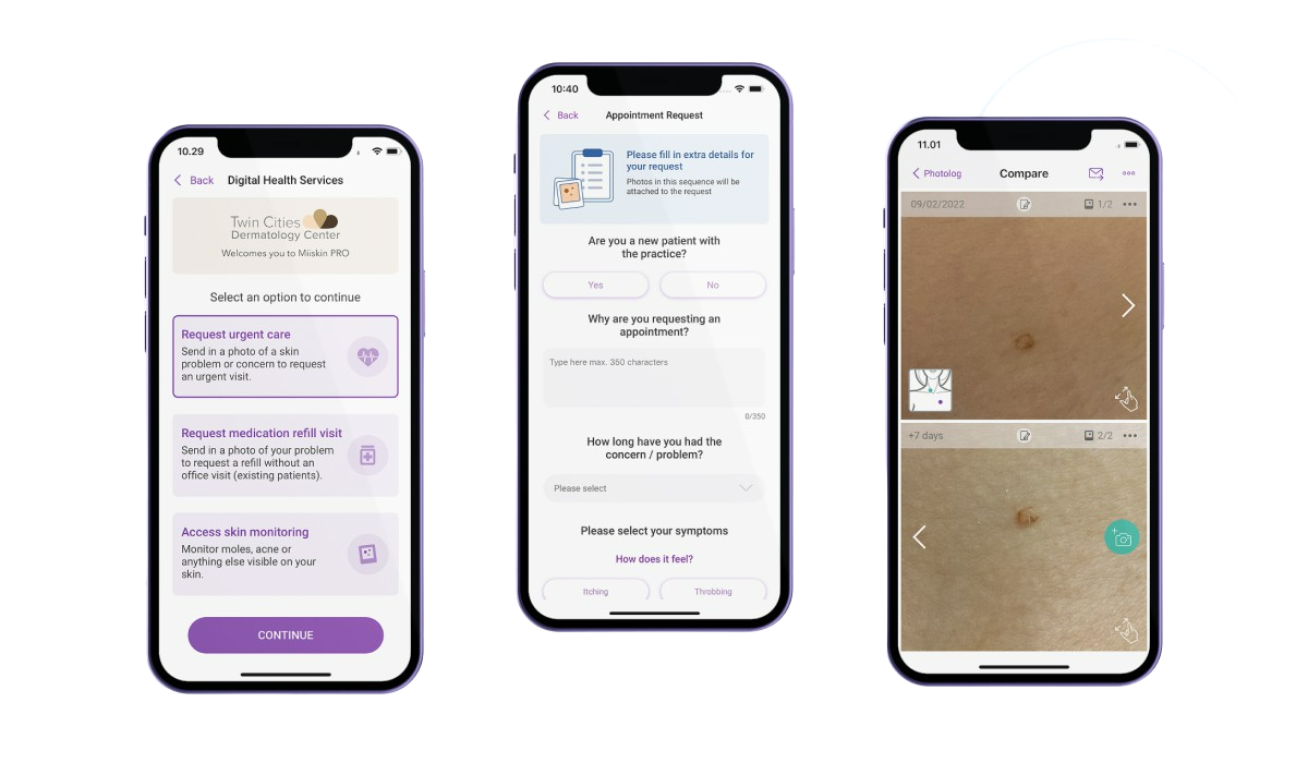 Miiskin PRO screenshot: Request a photo consultation.