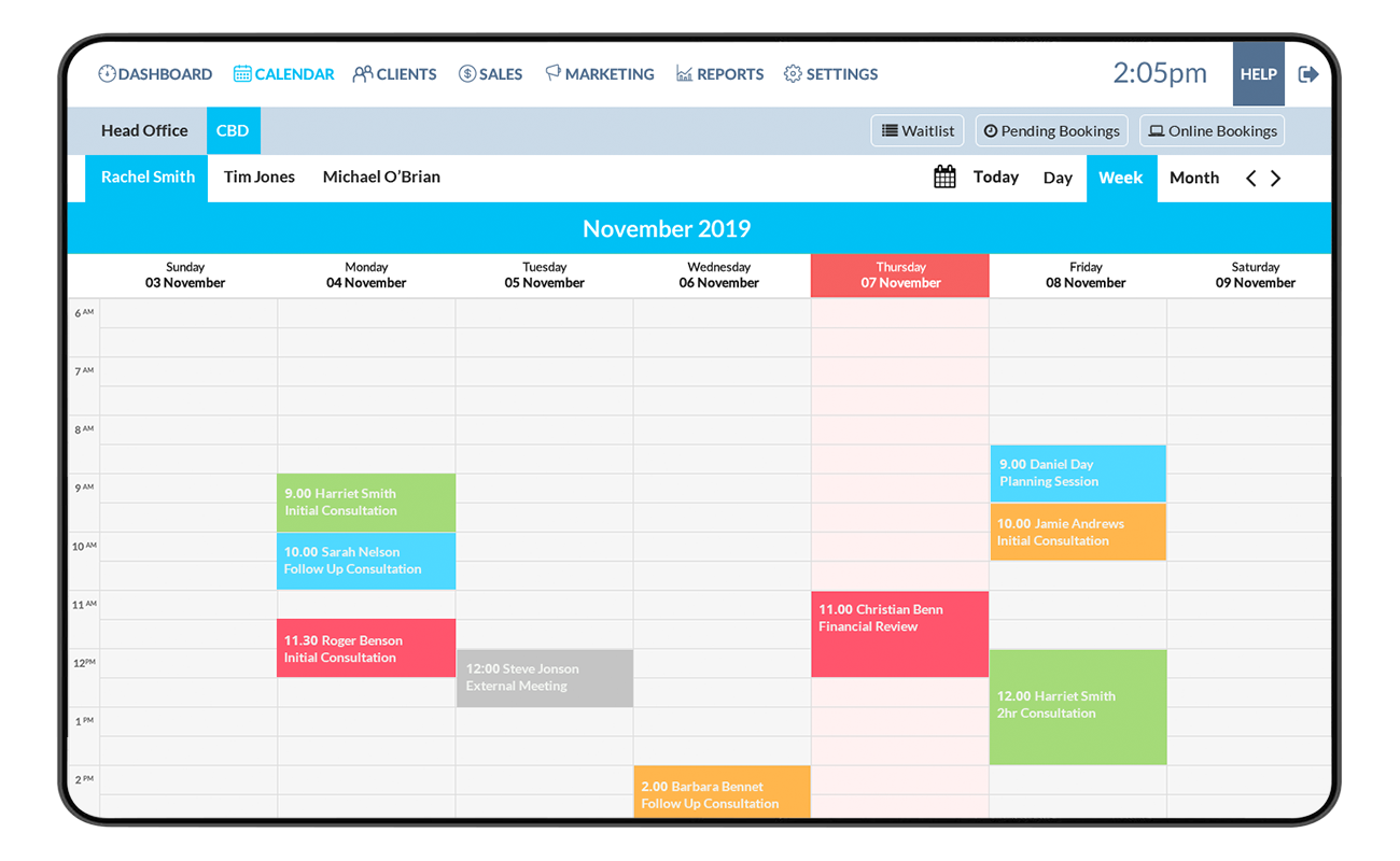 BetterHQ screenshot: BetterHQ Calendar