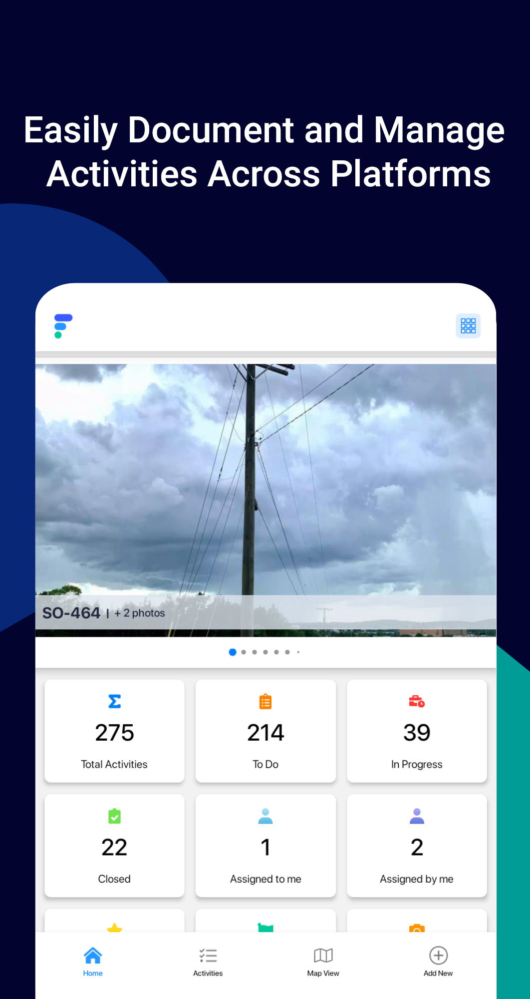 Fielda screenshot: Easily document and manage activities across platforms