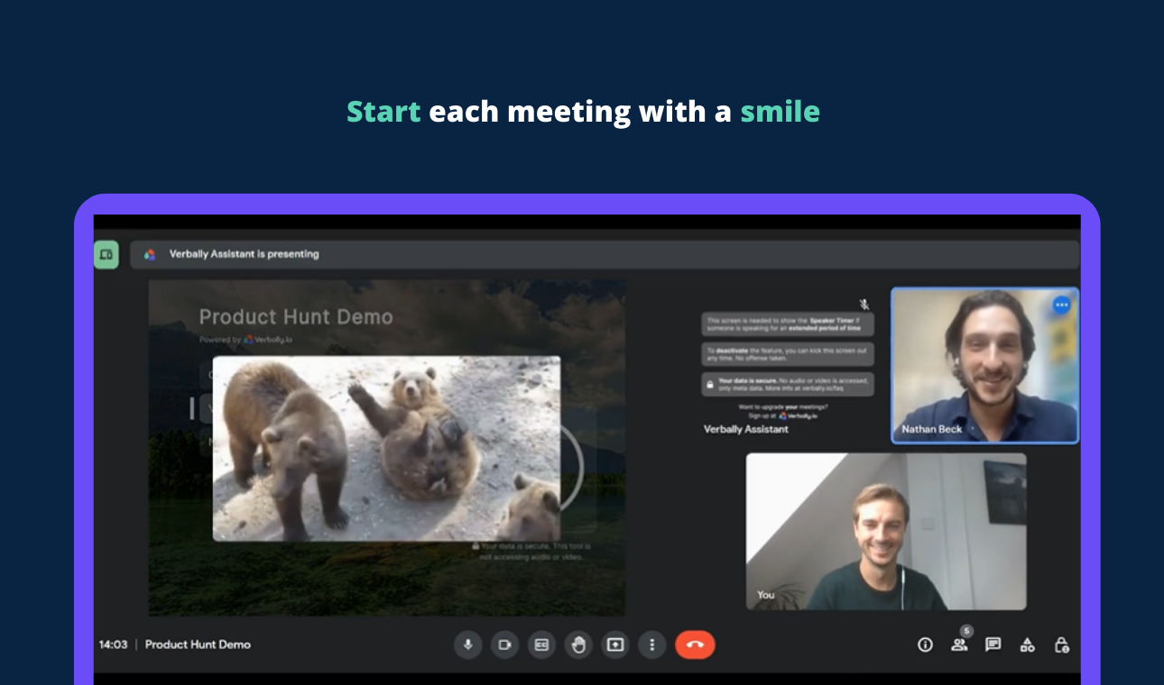 Start each meeting with a smile
