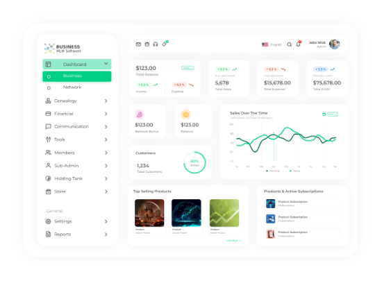 Business MLM Software screenshot: MLM Software demo