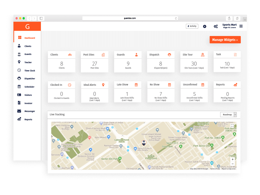 GuardsPro screenshot: Security Guard Management System