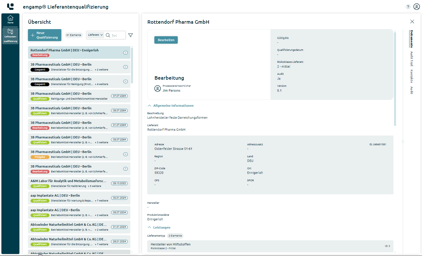 engamp | supplier qualification Software - 2