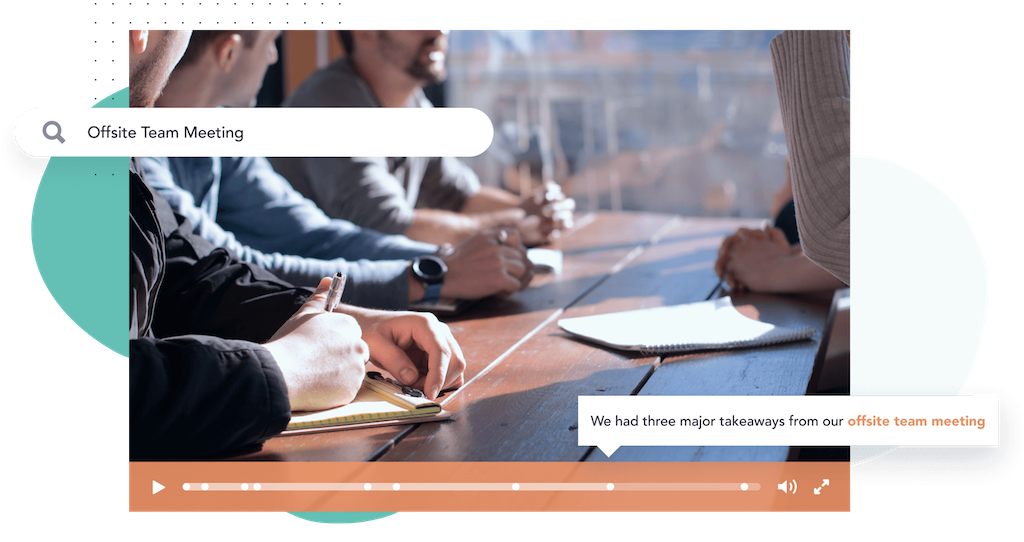 Find the right content based on keywords that appear anywhere in the post and uploaded files (not just in the title or description). You can search for words spoken in videos, and jump to the specific points in a video where a keyword or phrase is used.